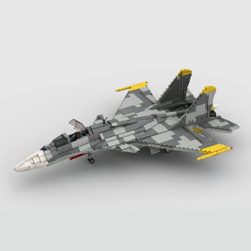 

1664PCS WW2 Military MOC 1:34 Scale SU-37 Terminator jet fighter model creative ideas high-tech Toy Gift airvehicle Plane Blocks