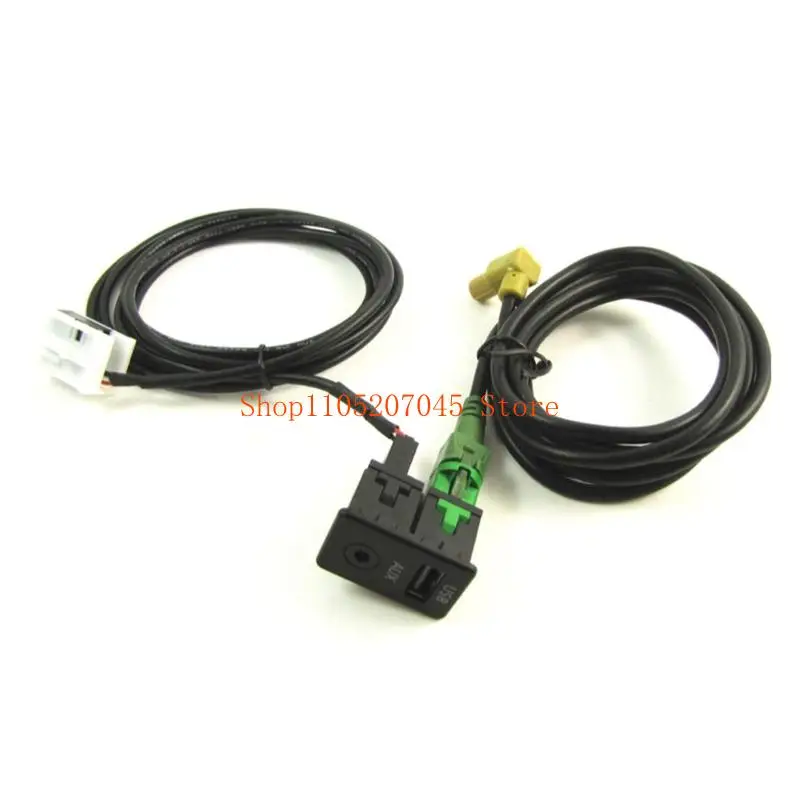 37cd Replacement AUX USB Switches Port Socket & Cable USB AUX Switches Plug with Cable for RCD510 RCD310 Auto Accessories