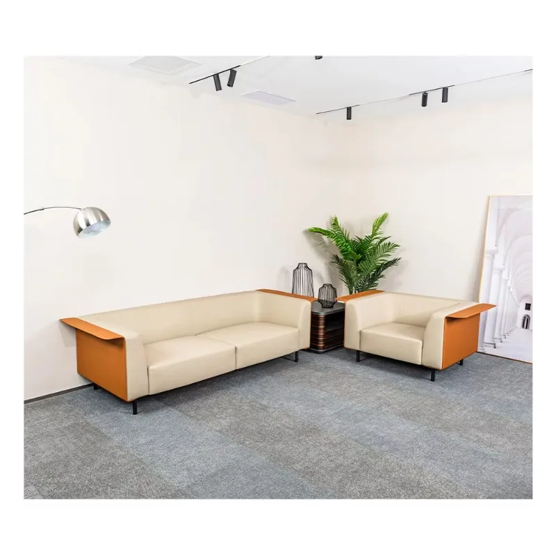 Modern Luxury Leather Office Sofa Set-High Quality Adjustable Height Sectional Sofa for Home Office School Bedroom Use