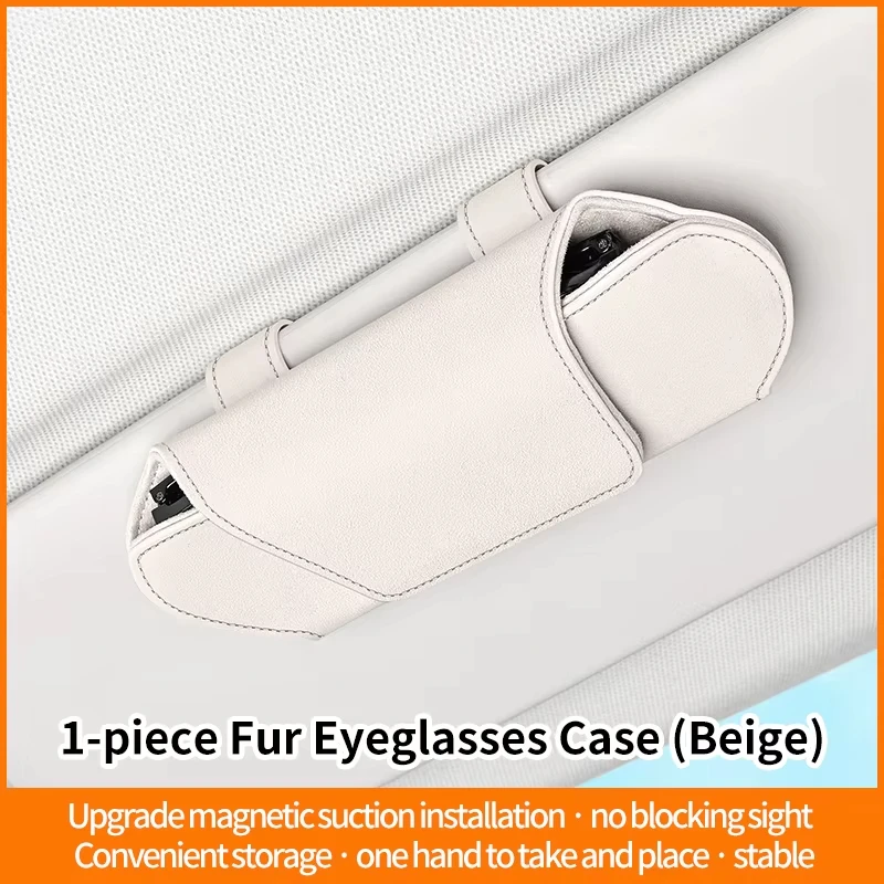 Magnetische Saugnapf-Brillenhalterung für Auto-Sonnenblende Hochwertige Sonnenbrillenbox Auto-Innenausstattung Zubehör