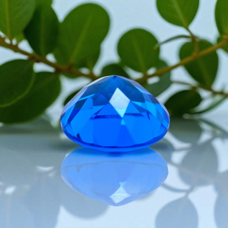 

Lab Grown Cobalt Spinel Round Cut VVS1 Synthetic Gemstone Selectable AGL Certificate For Diy Jewelry Making