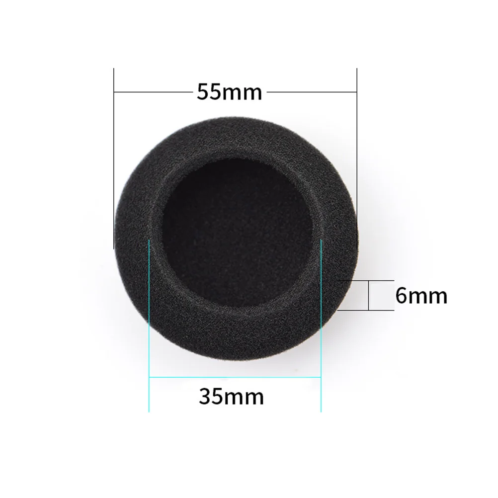 

10Pcs 5.5cm Ear Pads for Headphones Washable Replacement Cushions High Elasticity Fabric Design Cozy Feel for Long Listening