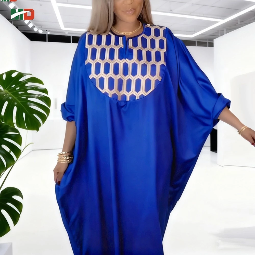 MD فستان الحفلات الأفريقية للزوجين عباية مطرزة 3 قطع ثوب للنساء مطابقة ملابس للرجال الزي مساء الزفاف حفلة موسيقية #3