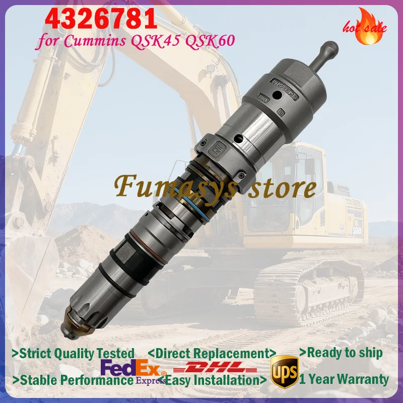 4326781 New High Quality Common Rail Diesel Fuel Injector Nozzle for Cummins QSK45 QSK60 Engine