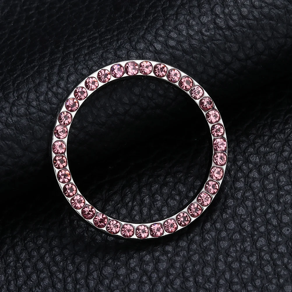 

2Pcs Push to Start Button Cover Rhinestone Engine Start Stop Decoration Ring Car Interior Accessories Durable Bling