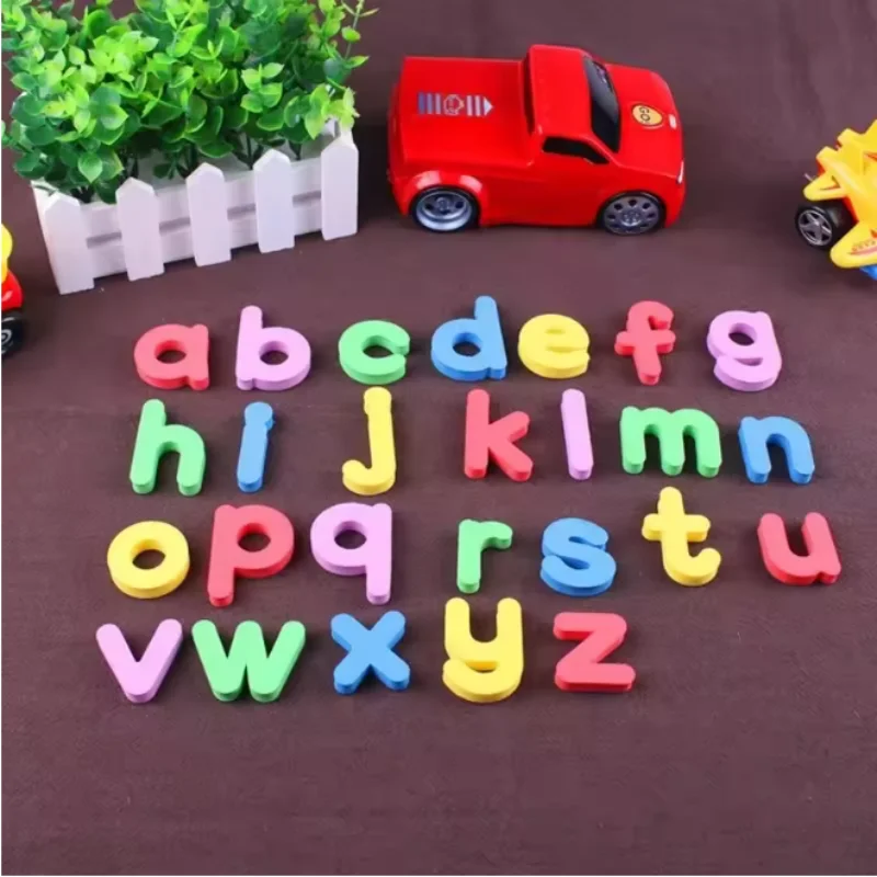 Imán alfanumérico para refrigerador DIY, estuche de juguete de aprendizaje preescolar ABC para pegar pizarra de refrigerador
