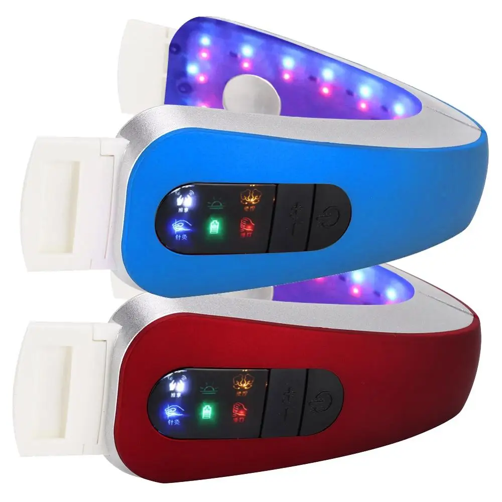 Facial Massager Electric Micro-Current Face Massager Hot Compress Therapy Face Slimming Instrument V Face Lifting Tools