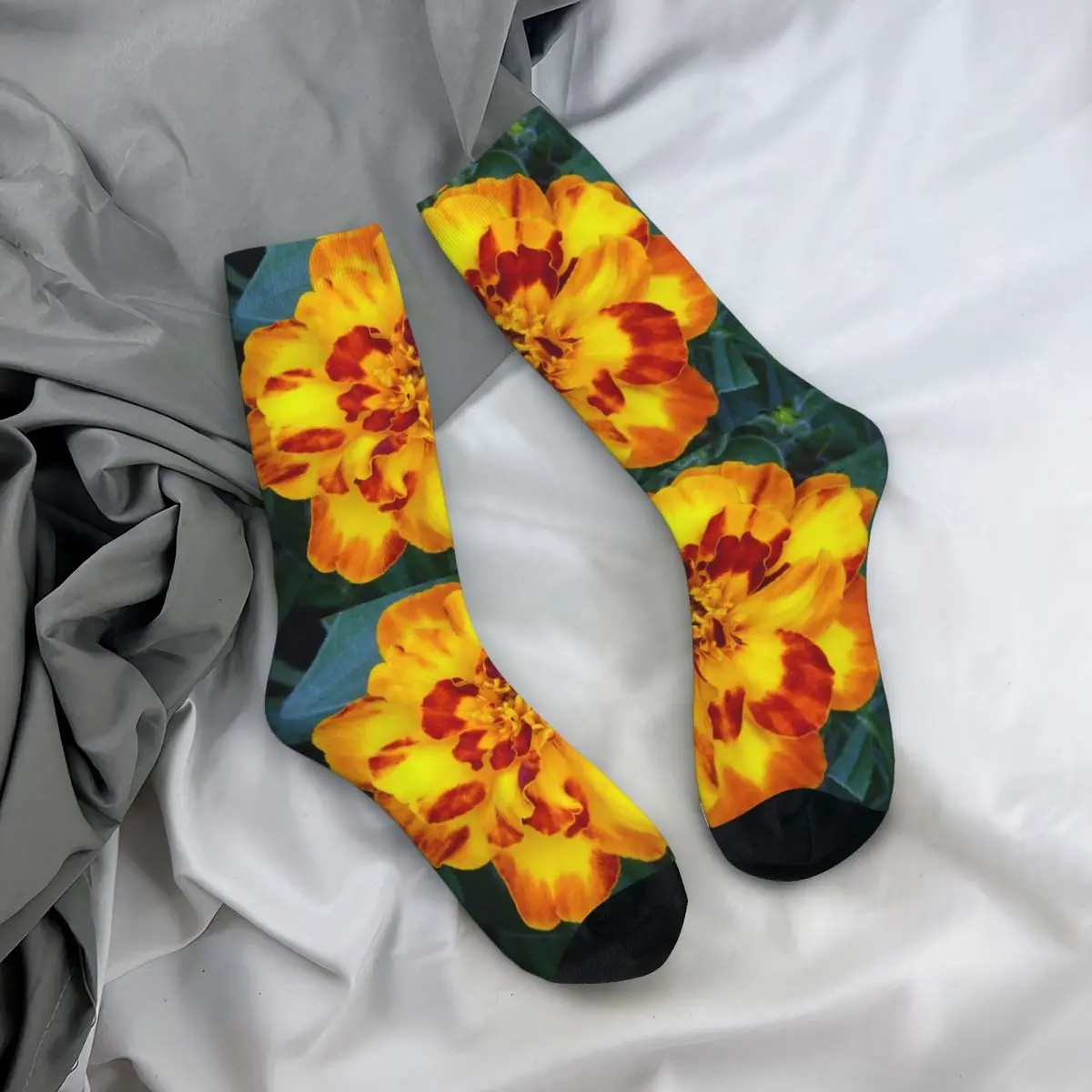 

Всесезонные чулки для экипажа, французские носки с бархатцами, длинные носки в стиле Харадзюку, аксессуары для мужчин и женщин, подарки