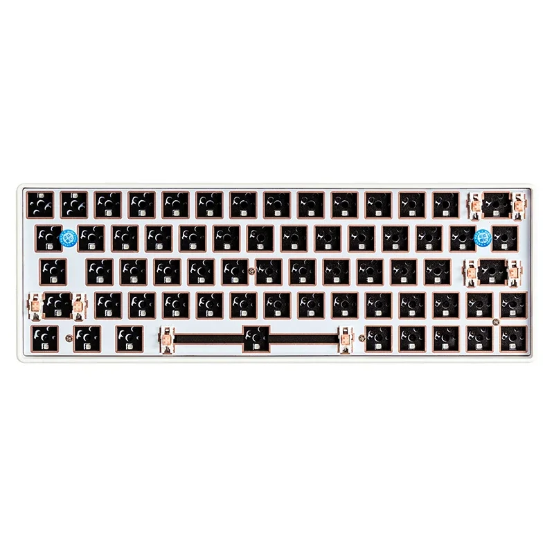 Triplo Modo GH60 Kit Teclado Mecânico, PCB Compatível, GH60 Habitação, Esquerda, 64 Chaves, 61, Hot Swap, RGB personalizado