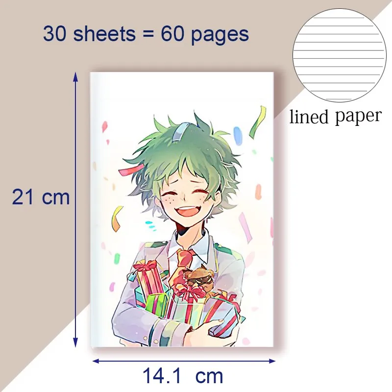 Anime My Hero Academia A5 Notebook Sketch Note Book Boku No Hero Academia Notepad For Writing Painting Journal COSPLAY # X56