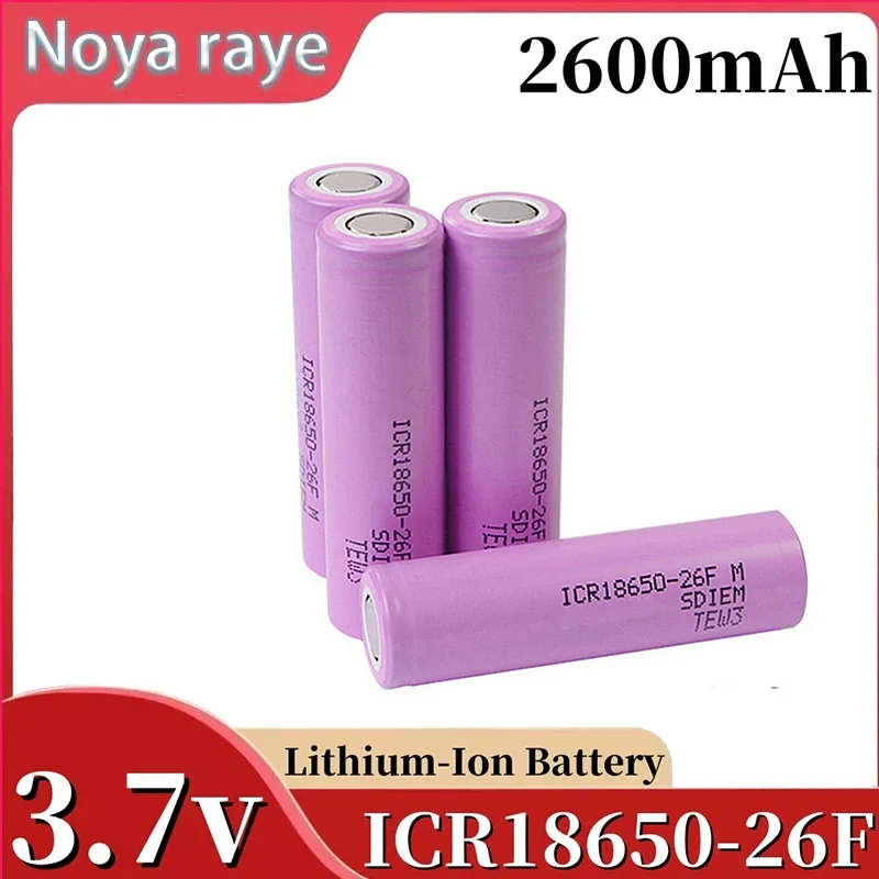 New Original ICR18650-26F 3.7V For Samsung 18650 26F Batteries Rechargeable Li-ion Battery 2600mAh For Flashlight use