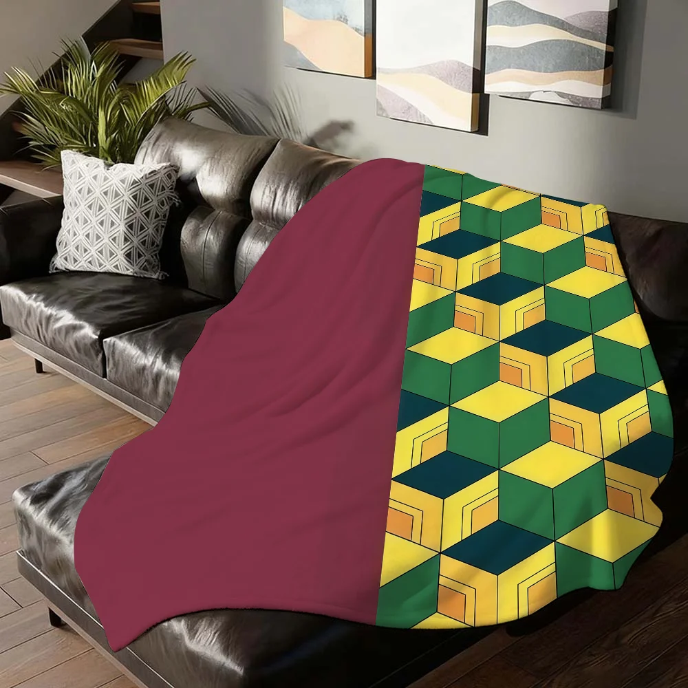 Adventure anime D-Demon Haori S-SlayerS  Blanket For Sofa Office Bed Plane Travel Sleep Read Relax Camping Soft And Warm