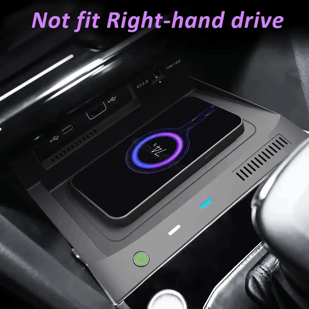 Car Wireless charging pad For Volkswagen Tiguan MK2 2017-2022 phone charger mobile holder fast charge Accessories tuning