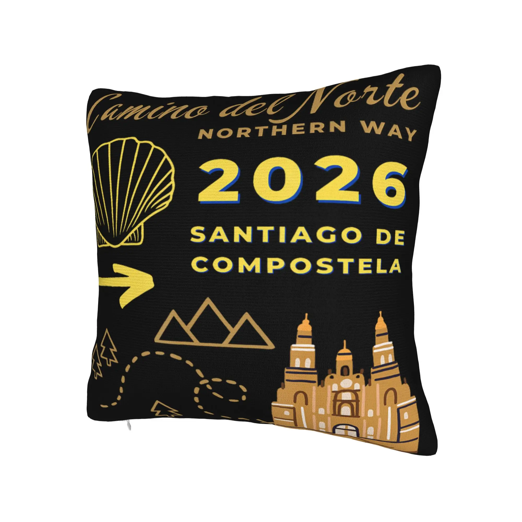 Decorative Pillowcase Camino de Santiago 2026  Merchandise Living Room  Throw Pillow Case Cover Square Style Multi Size