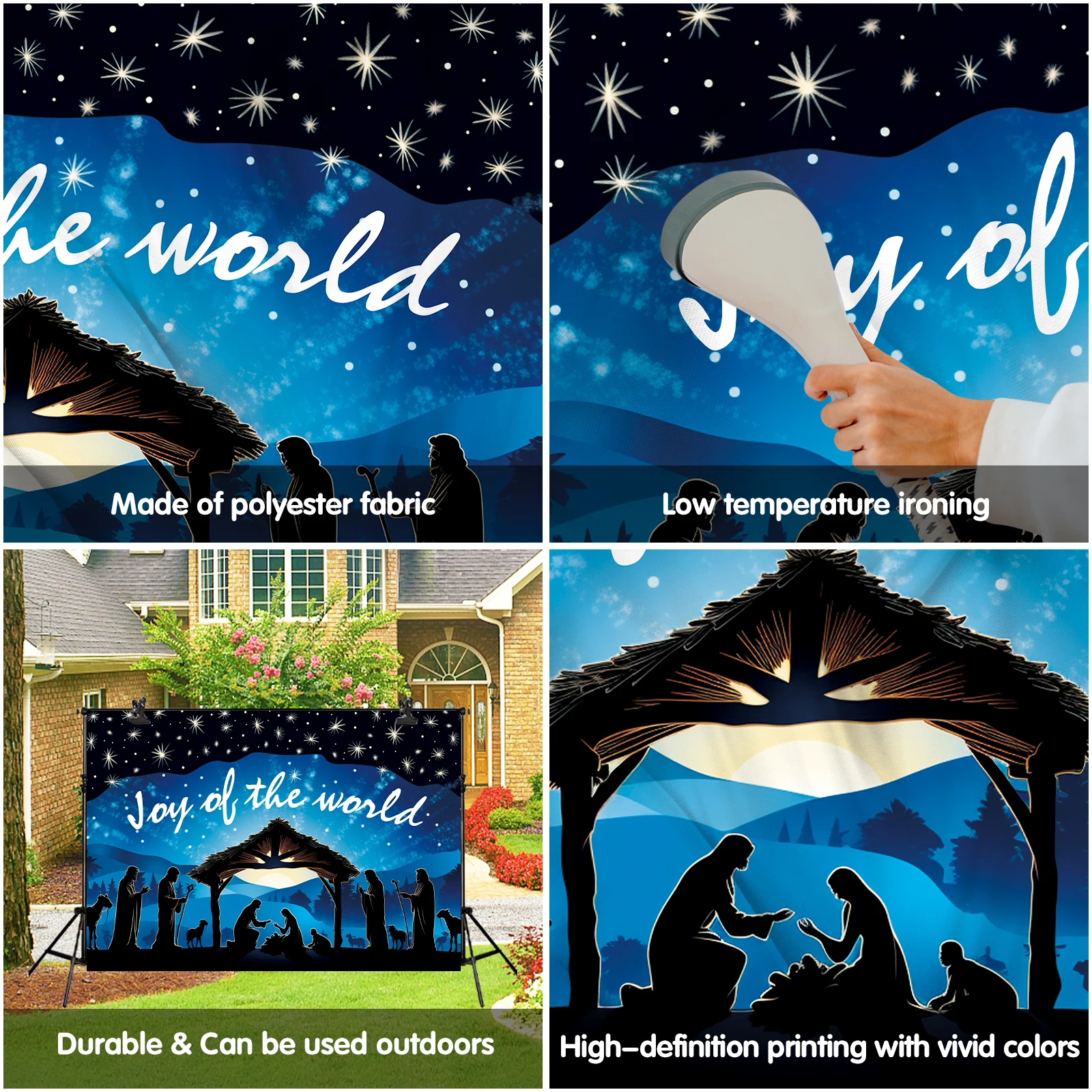 1PCS 100x150cm Nativity(6) Theme Backdrop,Photography Background,Used To Gifts,Activities Or Other Party Decoration