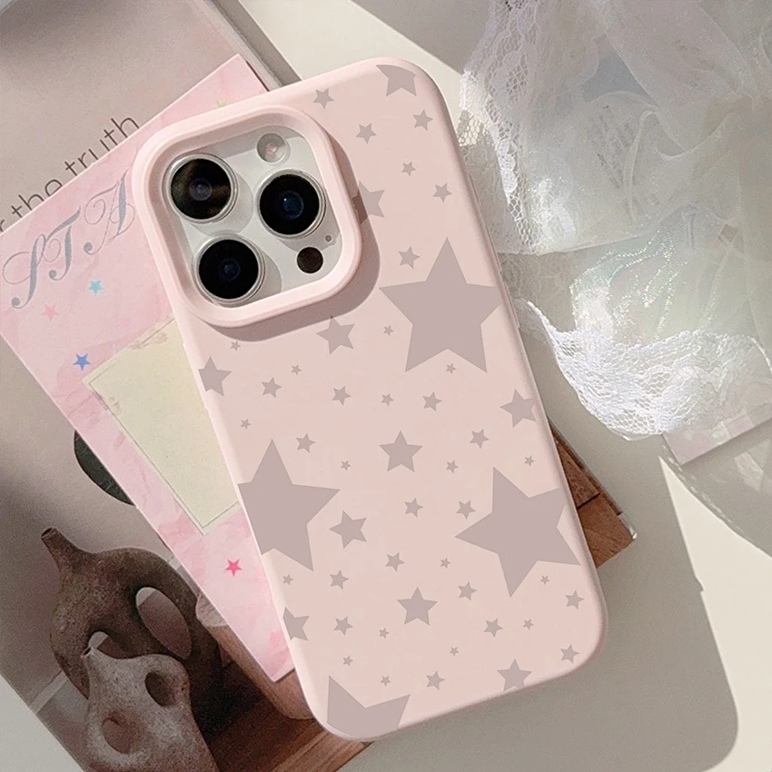 Чехол для телефона с разноцветными звездами для Iphone 17, 16, 15, 14, 13, Pro 12, 11 Max Plus 16 Pro, силиконовый чехол для телефона Creative 15 Pro, мягкий чехол