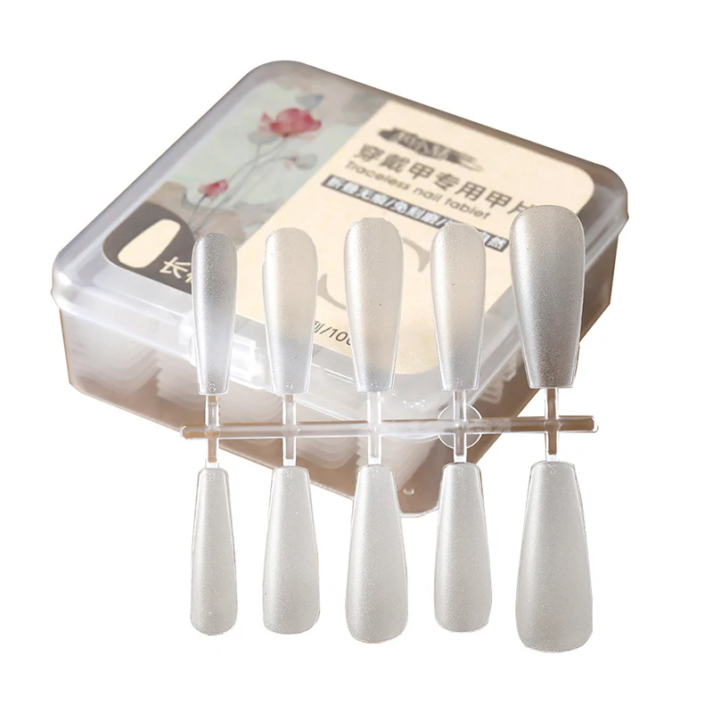 100 pièces/boîte pour Extension outil de manucure faux ongles presse sur ongles cercueil ongles artificiels clair faux ongles conseils