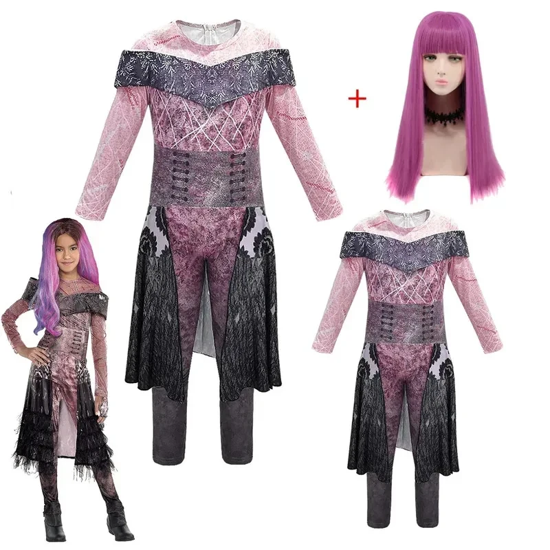 

♥2026 New Halloween Costume Cosplay for Queen Audrey Evie Girls s Funny Kids Descendants 3 Mal Party ★★★