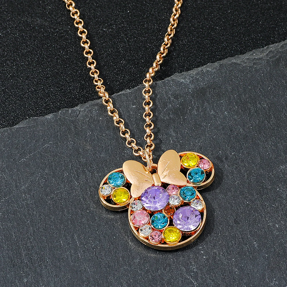 

Дисней аниме мультфильм Микки Маус кулон милый шарм цветной бриллиант голова портрет Минни аксессуары для друга фестиваль игрушка в подарок