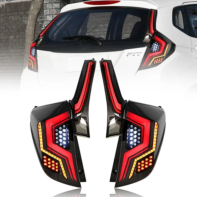 TT-ABC Manufacturer Accessories  LED DRL Reverse Run Break Car Tail light for FIT/JAZZ 2014 2015 2016 2017 2018