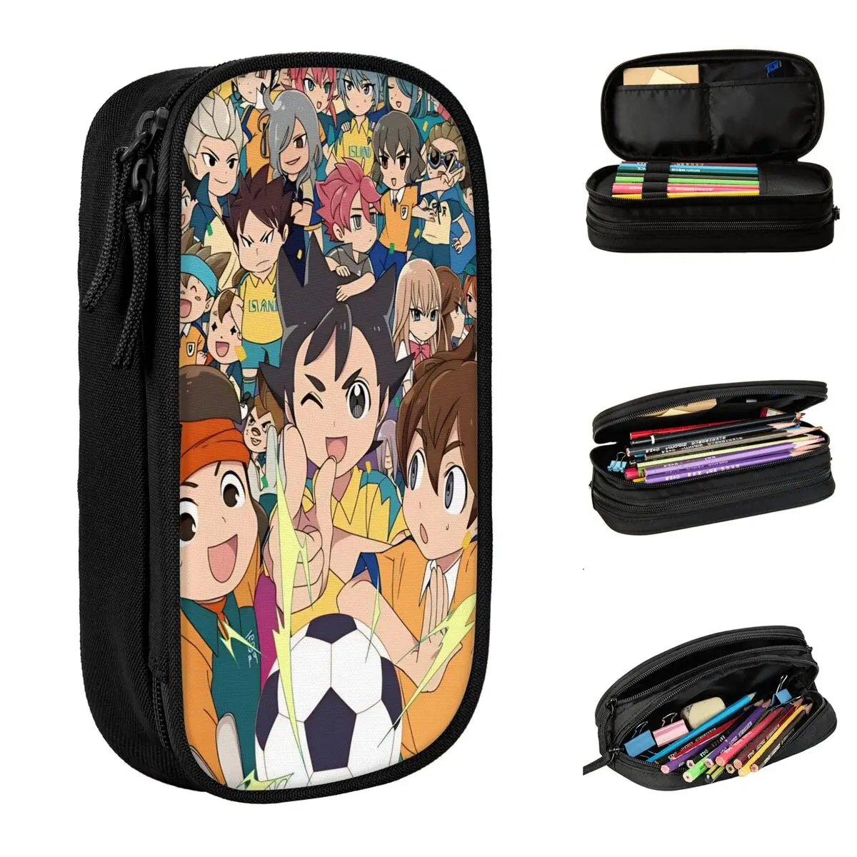

Пенал Inazumas Elevens, новый футбольный аниме, сумка-держатель для ручек для студентов, большая вместимость, школьные подарки, пеналы