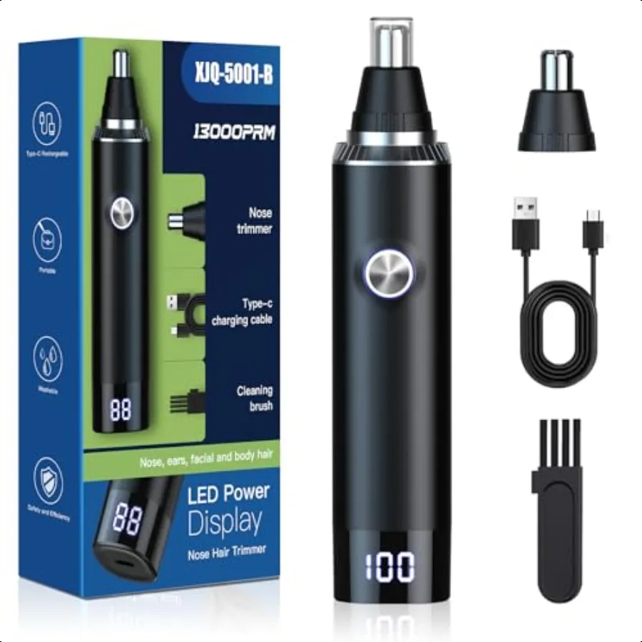 

Ear and Nose Hair Trimmer for Men 2025 Profional Painl USB Rechargeable Eyebrow Facial Hair Trimmer 13 000 RPM Precision Tool w