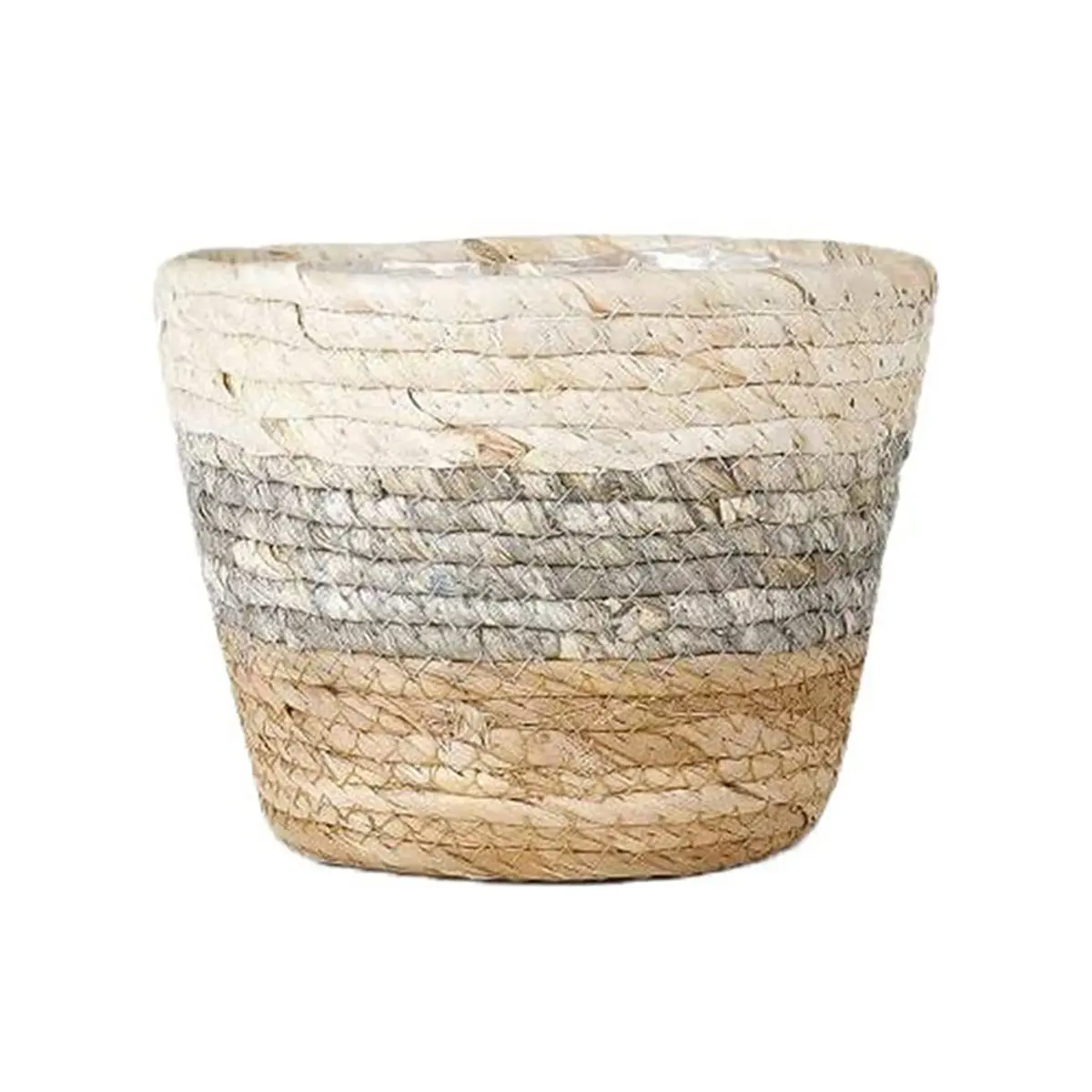 828BIGSALE Straw Weaving Flower Basket, Classic Style Grass Planter for Indoor and Outdoor Use