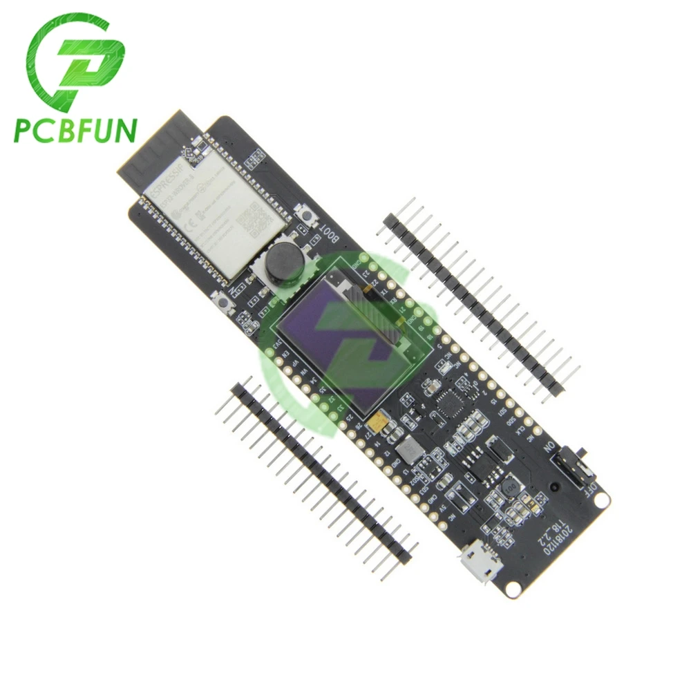 

0.96 inch OLED T-controller ESP32-WROVER 4MB SPI Flash 8MB PSRAM 32 Bit Module with18650 Battery Case USB to TTL CP2104