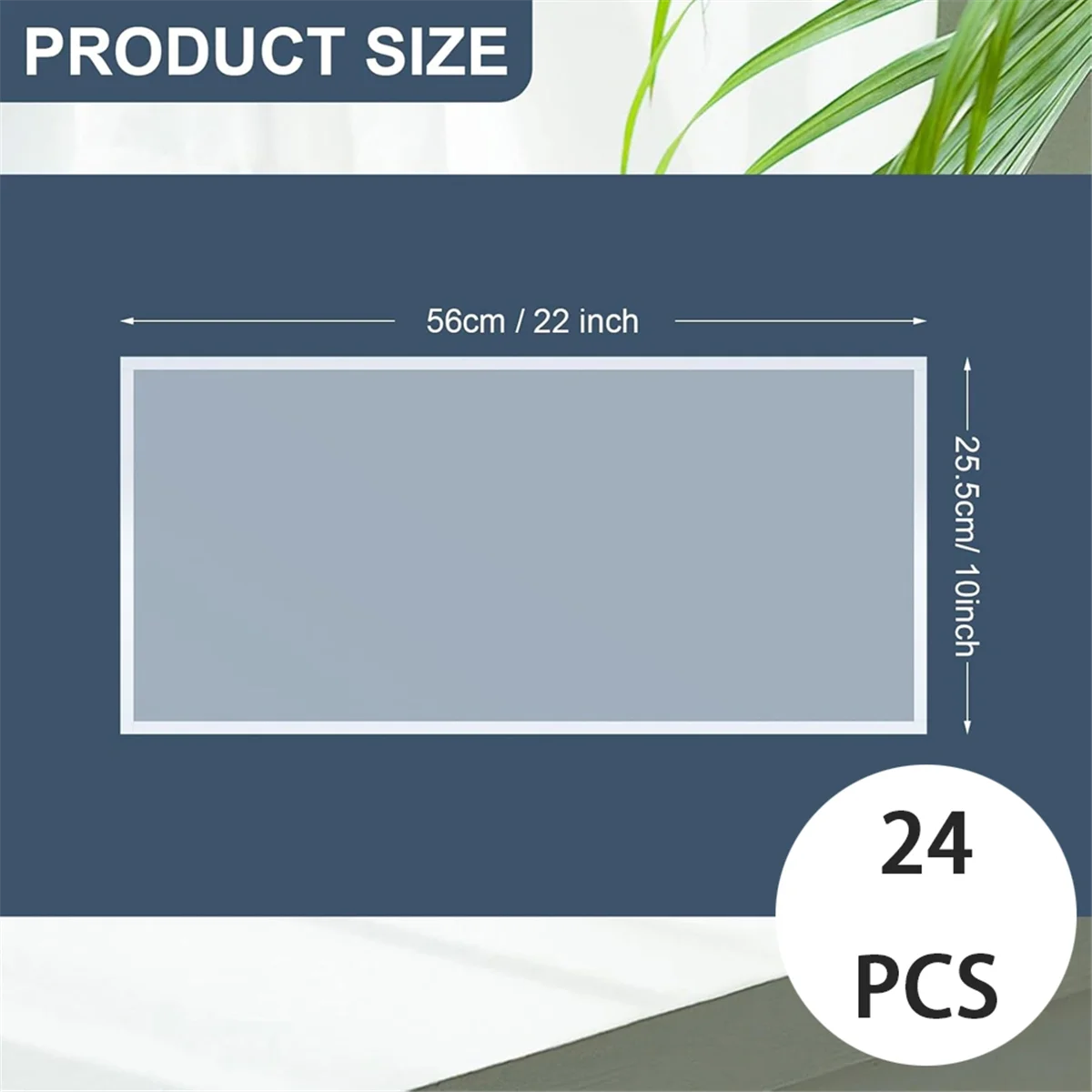 

AA25 24-Pack Abrasive Blasting Cabinet Lens Covers - in-Cabinet Lens Protectors for Abrasive Replacement Parts 22x10Inch