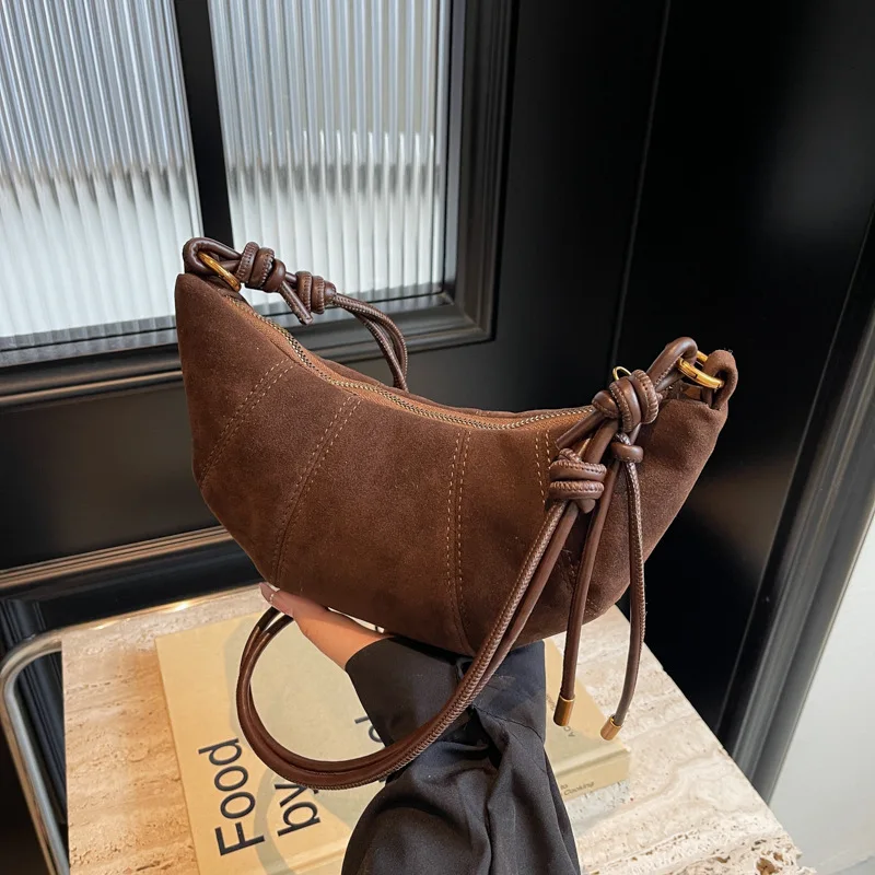 

Simple and Fashionable Casual Women's Crossbody Bag, Retro Frosted Leather Shoulder Bag