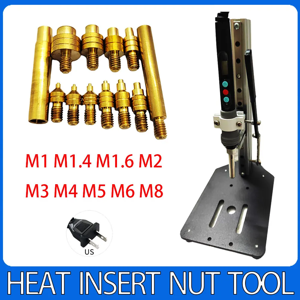 M1 M1.4 M1.6 M2 M3 M4 M5 M6 M8 Heat Set Thread Insert Tip Tool Soldering Iron Hot Melt Insert Nut Embedded Kit For 3d Printing