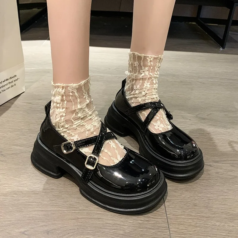 Lolita Schoenen Vrouwen Japanse Stijl Vintage Zachte Zus Meisjes Hoge Hakken Waterdichte Platform College Student Cosplay Kostuum Schoenen