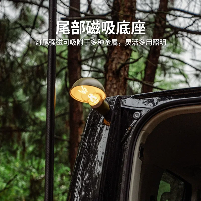 Naturehike-Outdoor Waterproof Camping Clip Lamp, 360 Graus Rotary Base Adesiva Magnética Table Lamp