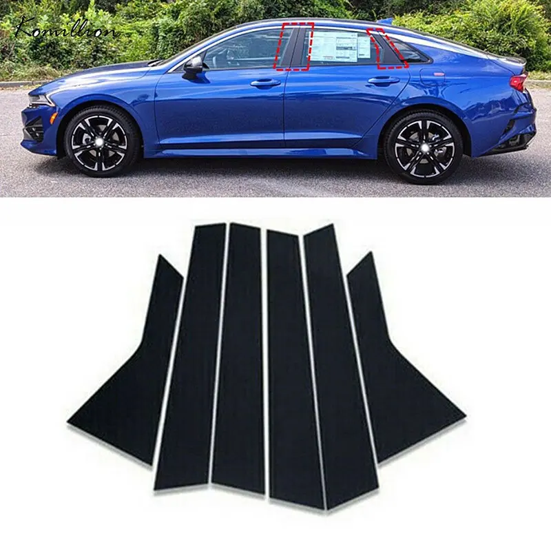 6Pcs Car Pillar post Door Window Trim Cover adesivi decalcomania per KIA Optima/KIA K5 2020 2021 2022