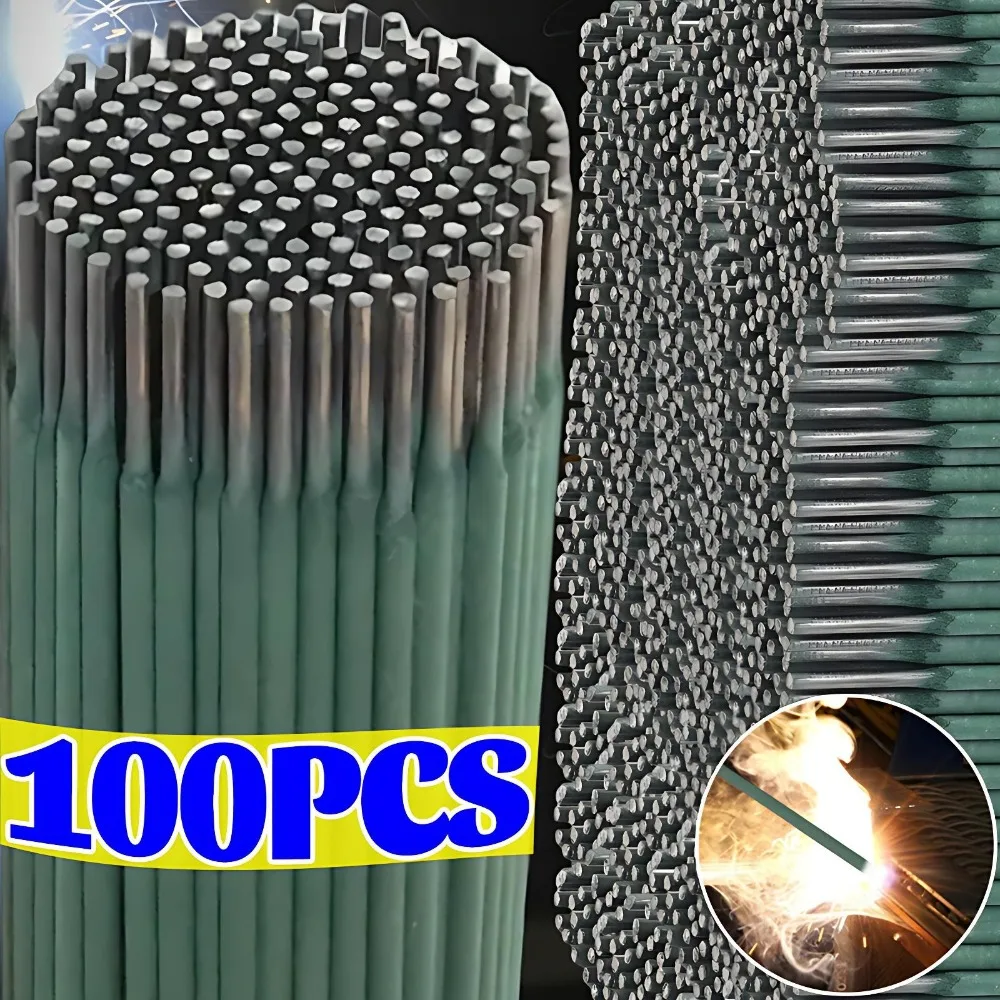100/10PCS Universal Green Welding Electrode Solder Wires Rod Low Temperature Easy Melt Carbon Steel Cored Wire Rod Pipes Solder