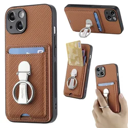 Finger Ring Holder Case For Samsung Galaxy S24 S23 S22 S21 S20 S10 Plus Ultra FE Leather Credit Card Holder Wallet Phone Cover