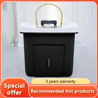 Water Circulation Shampo Chair Sink Portable Stylist Head Spa Hair Wash Basin Chair Move Shampouineuse Salon Furniture MQ50SC