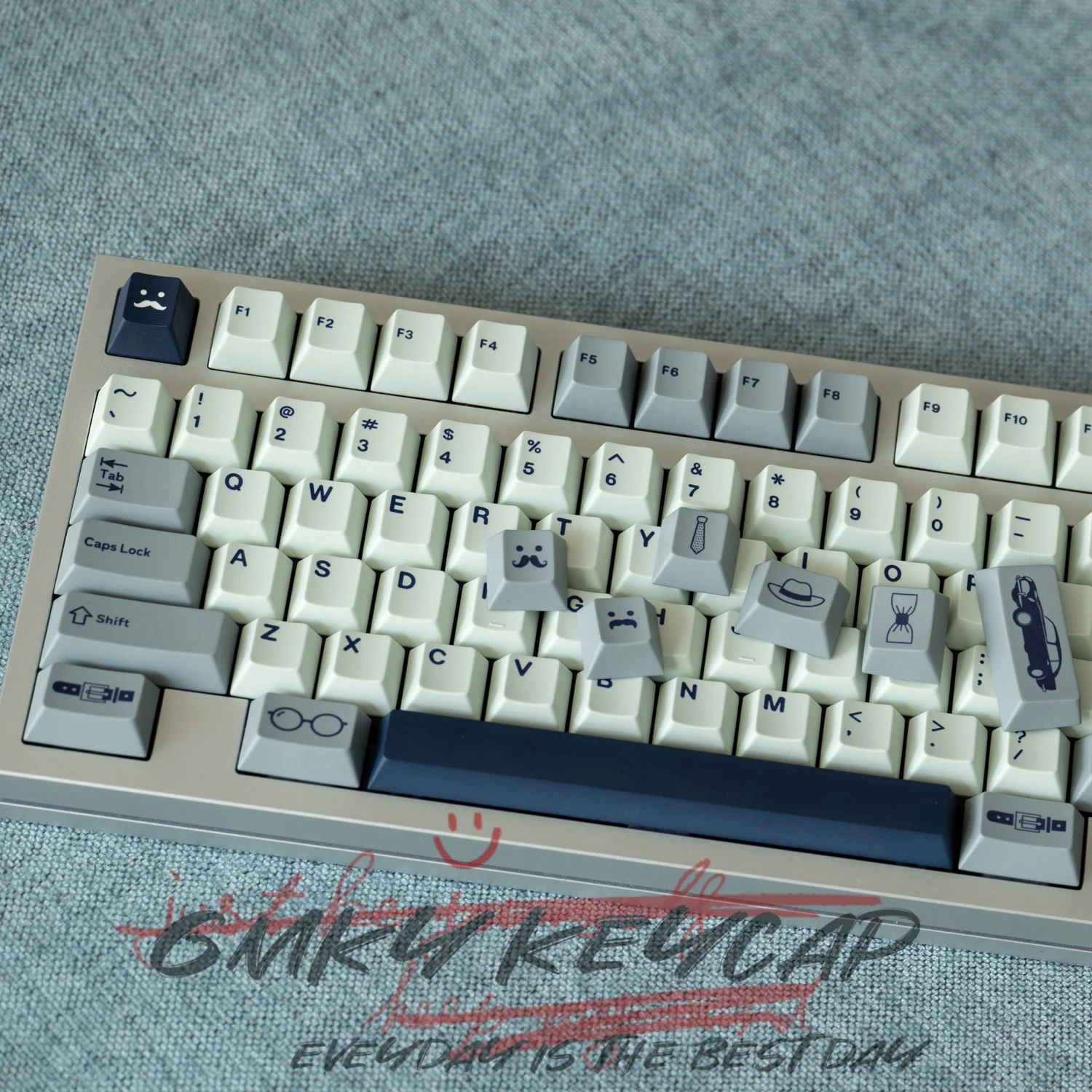 Imagem -04 - Gmky-cavalheiro Keycaps Cereja Pbt Corante-subção Perfil para Teclado Gaming Mecânica