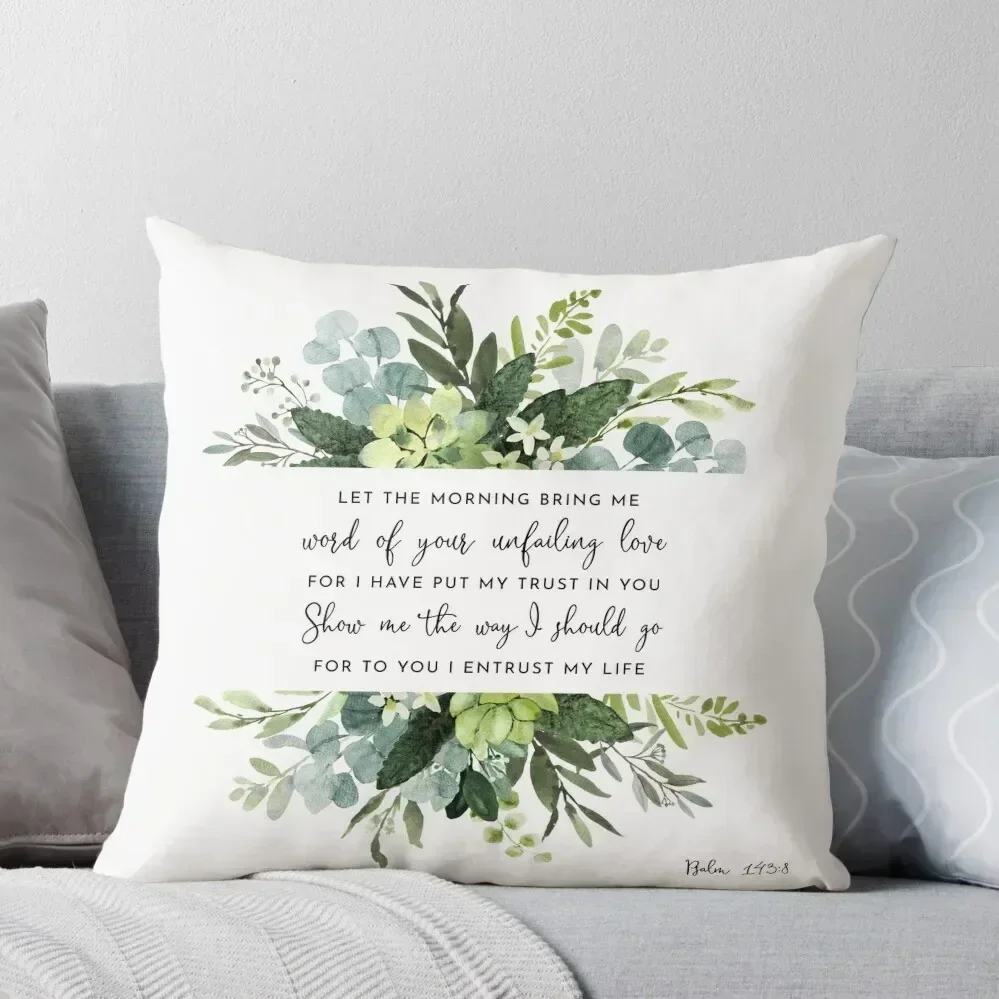 Show Me The Way Psalm 143:8 Throw Pillow Christmas Pillow Luxury Pillow Case Plaid Sofa