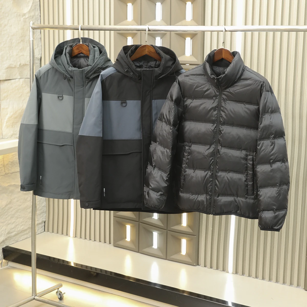 

Мужская уличная куртка с капюшоном, 90% пух, ветрозащитная, водонепроницаемая, модная, городская, прямого кроя, с длинными рукавами, на молнии