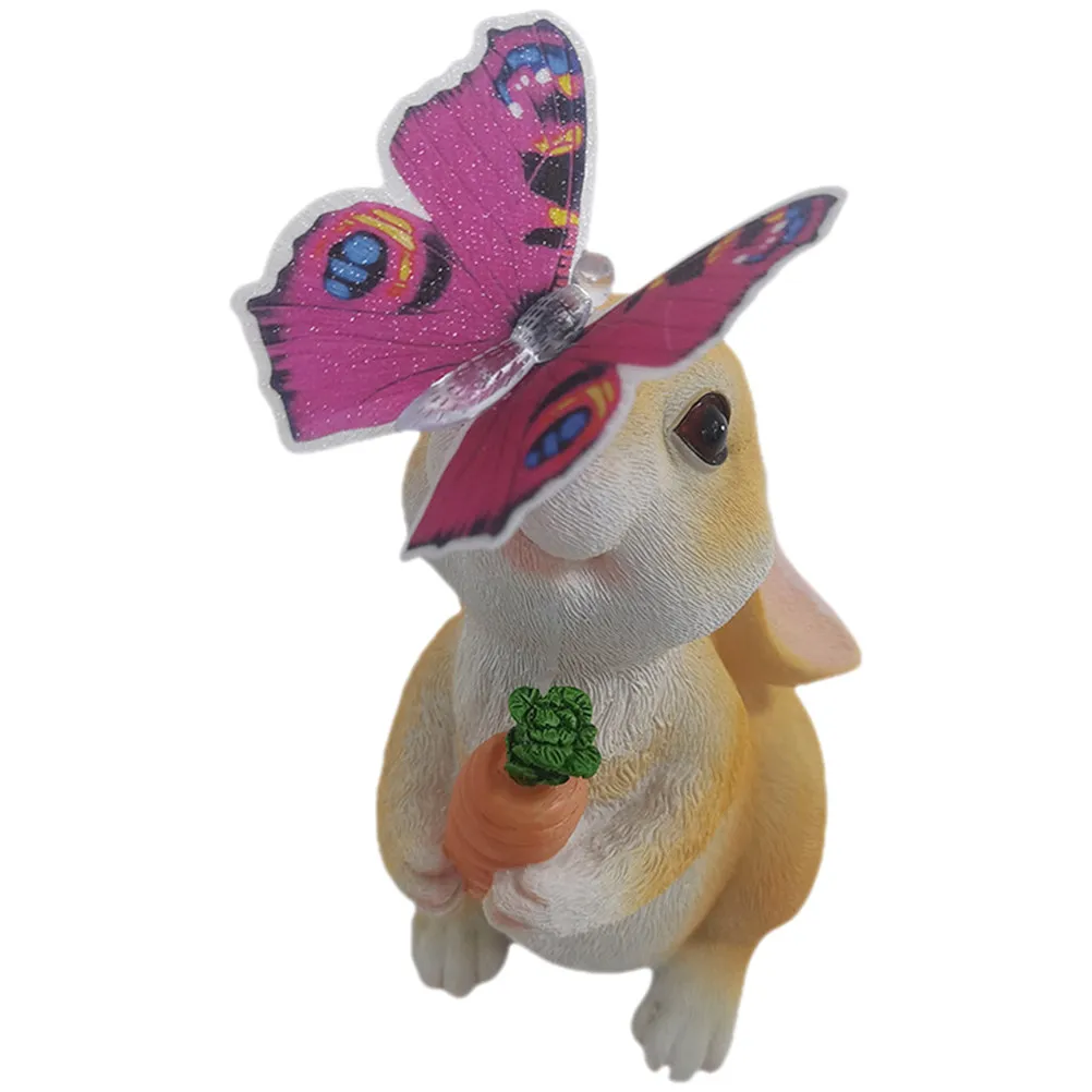 

Statue Bunny Yard Lawn Lamp Outdoor Decor Resin Bunny Lamp Lawn Solar Light Rabbit Statue Garden Solar Light