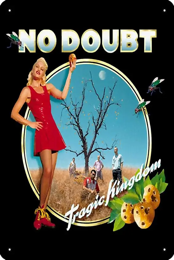 Oedrtqi No Doubt Band Tragic Kingdom Poster Funny Metal Tin Sign for Home Kitchen Bar Room Garage Decor ;