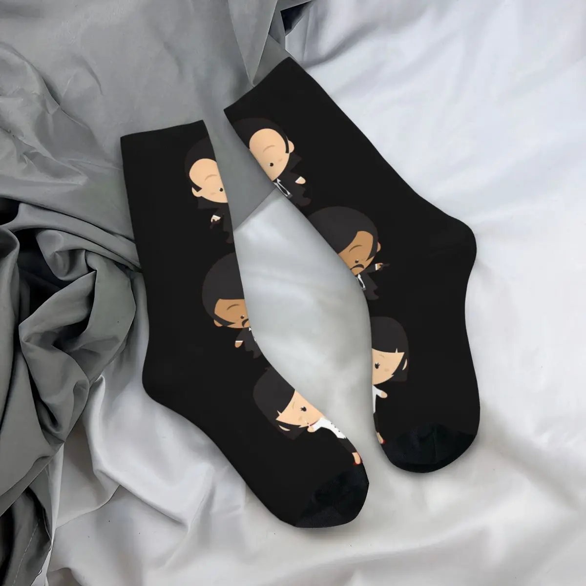 Verrücktes Design Pulp Fiction Basketball Unisex Socken, Wandern 3D-Druck glückliche Socken Street Style verrückte Socke