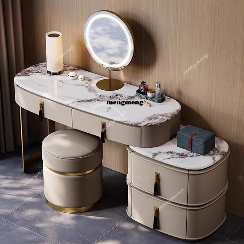 

Женский роскошный туалетный столик, современная европейская гостиная, спальня, туалетный столик для макияжа, стул, косметика, Penteadeira, мебель для дома