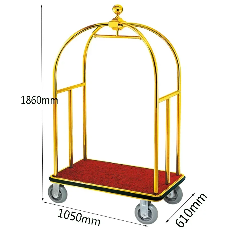 Hotel Golden Four Wheels Crown Head Hotel Luggage Cart