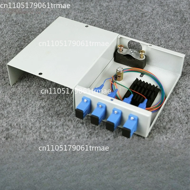 Optical fiber end point box 4 mini thickened 2/6/8 core SC/FC/ST/LC telecom grade full with optical cable fusion box