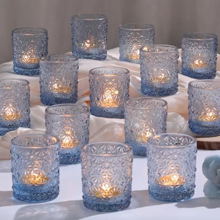 

Votive Candle Holder Set of 36, Flower Tea Lights Candles Holders for Wedding Table Centerpieces, Birthday Parties, Home Decor,