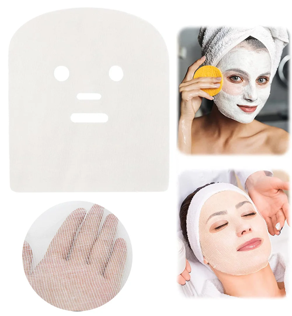100/300 Pieces Gauze Facial Mask Professional Precut Gauze Facial Mask High Frequency Masks For Spa Skin Face Care Beauty Salons