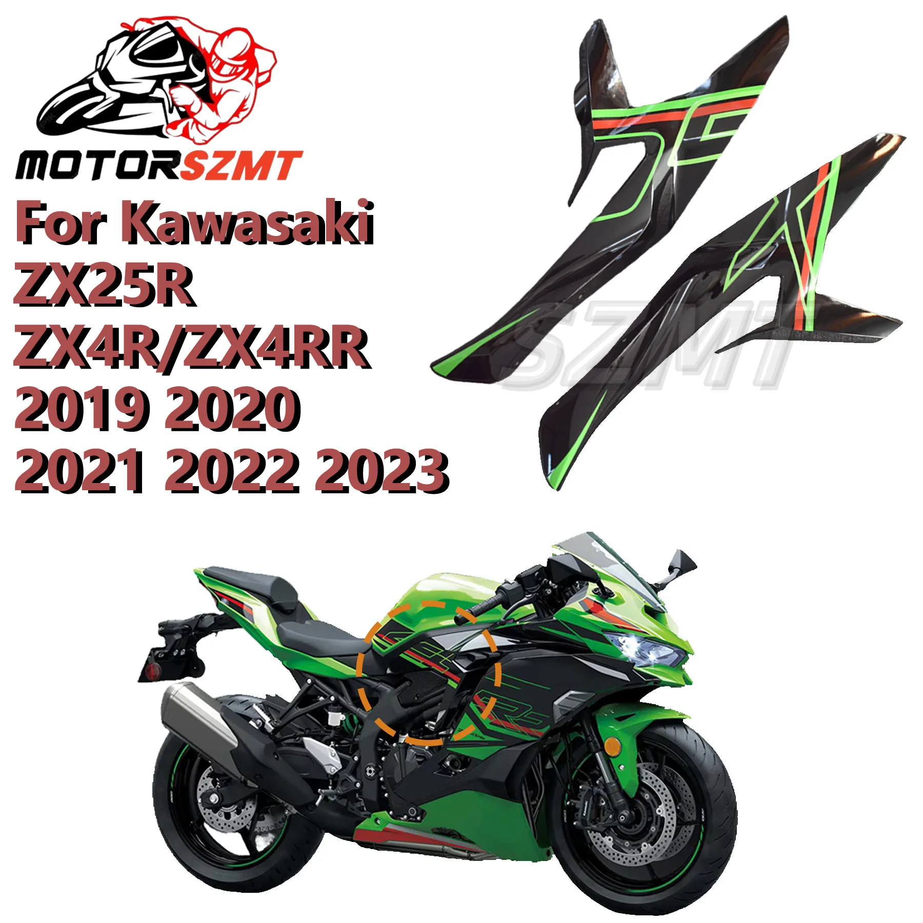 

Fit For Kawasaki ZX-25R ZX4R 2019-2023 Side Mid Cover Side Mid Fairing Side Mid Panel Kit