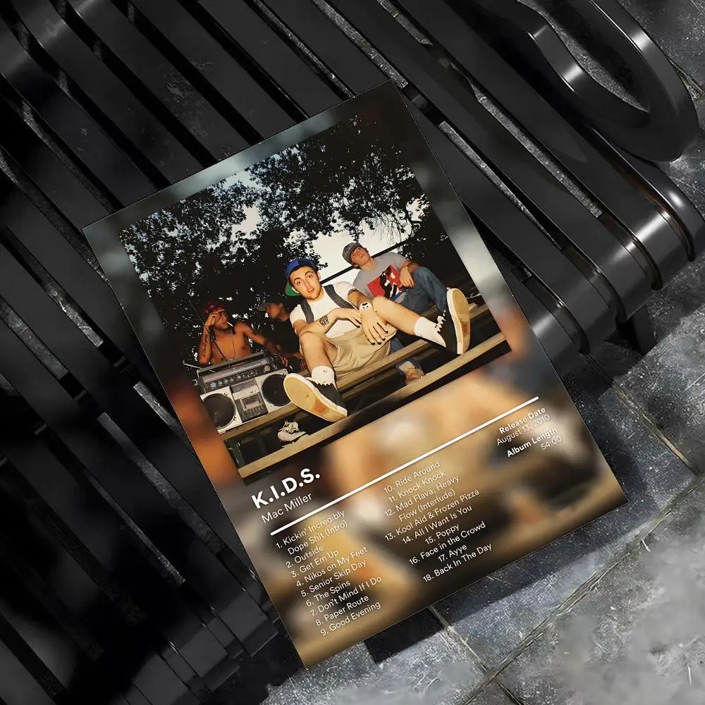Mac M-Miller Rapper Sänger Poster, für Zuhause, Wohnzimmer, Schlafzimmer, Bar, Flur, klebrige Wandkunst, Druck, wasserfest, ästhetische Dekoration – Detail 9
